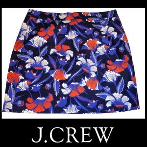 J.crew Floral Basket Weave Skirt